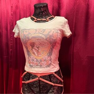 Daydreamer x Free People White Graphic Horoscope Zodiac Scorpio Crop Top
